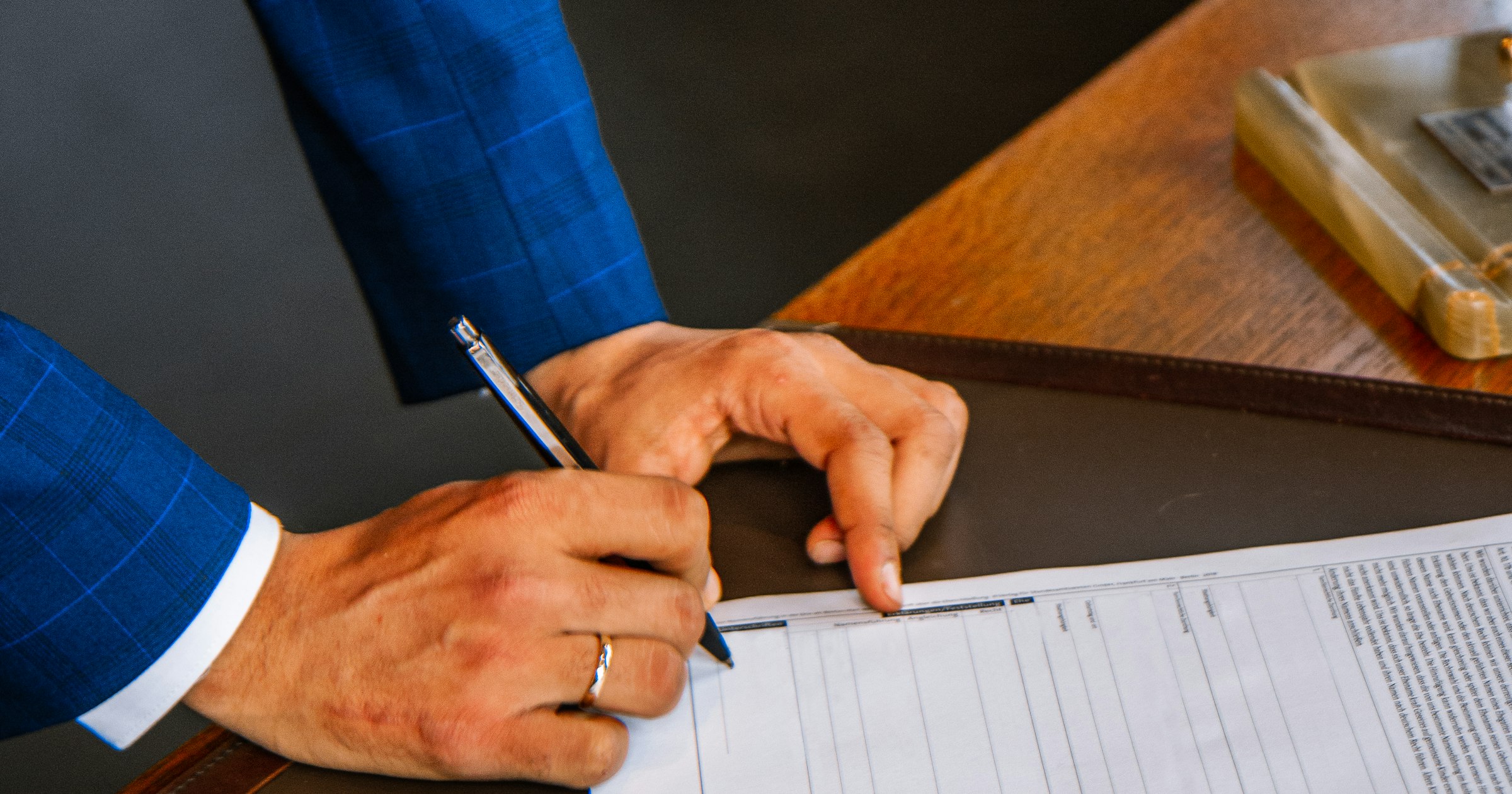 Game developer reviewing a publishing contract