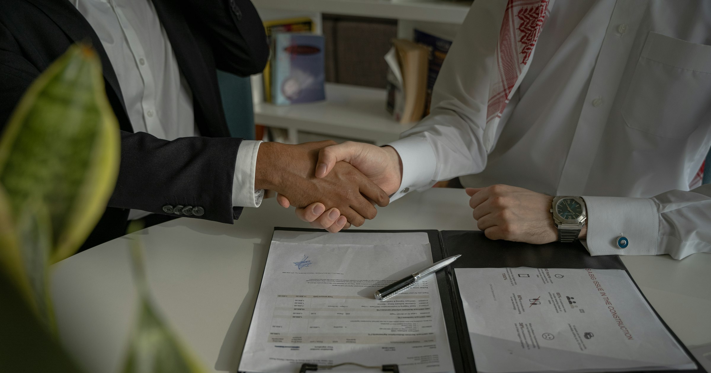 A signed licensing agreement between two business entities