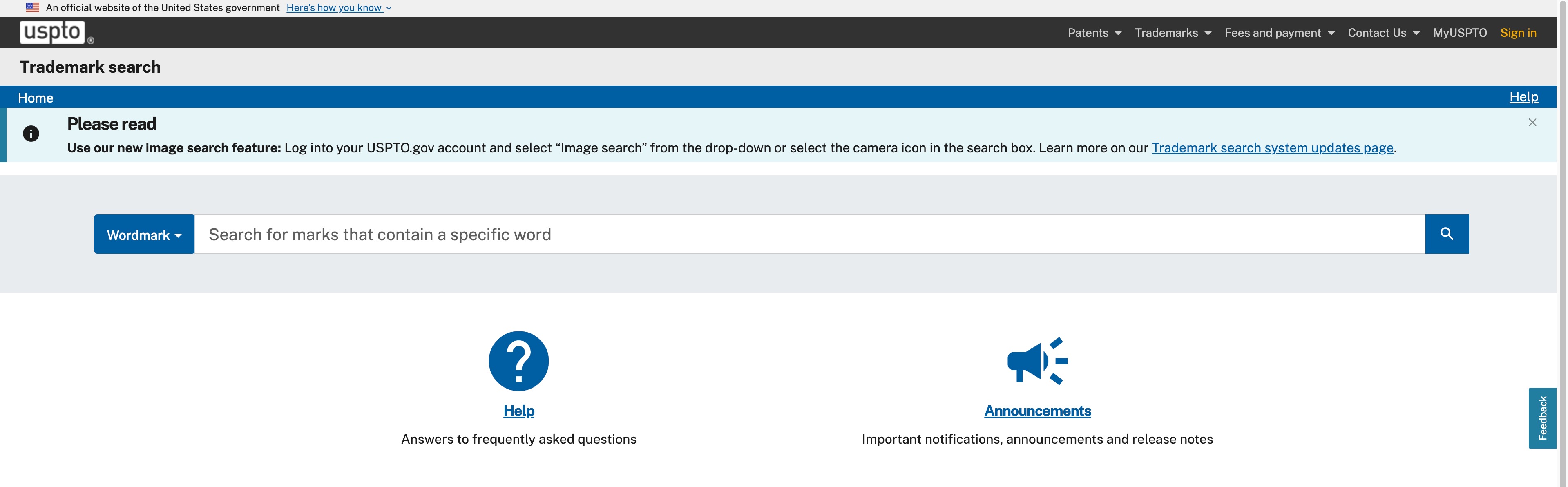 USPTO TESS trademark search database interface for video game name clearance